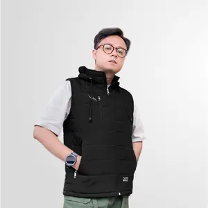 Masculowear Rompi Puffer Hoodie Hitam Pria Motor Anti Angin Water Reppelent Premium Masculowear Rompi Puffer Hoodie Hitam Pria Motor Anti Angin Water Reppelent Premium