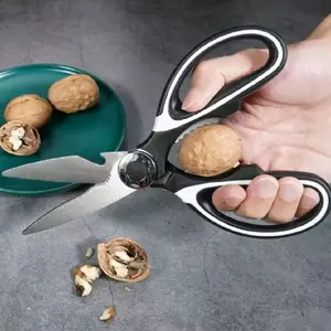 Gunting Dapur Serbaguna Pemotong Sayur Buah Daging Pembuka Tutup Botol Kitchen Scissors Multifungsi