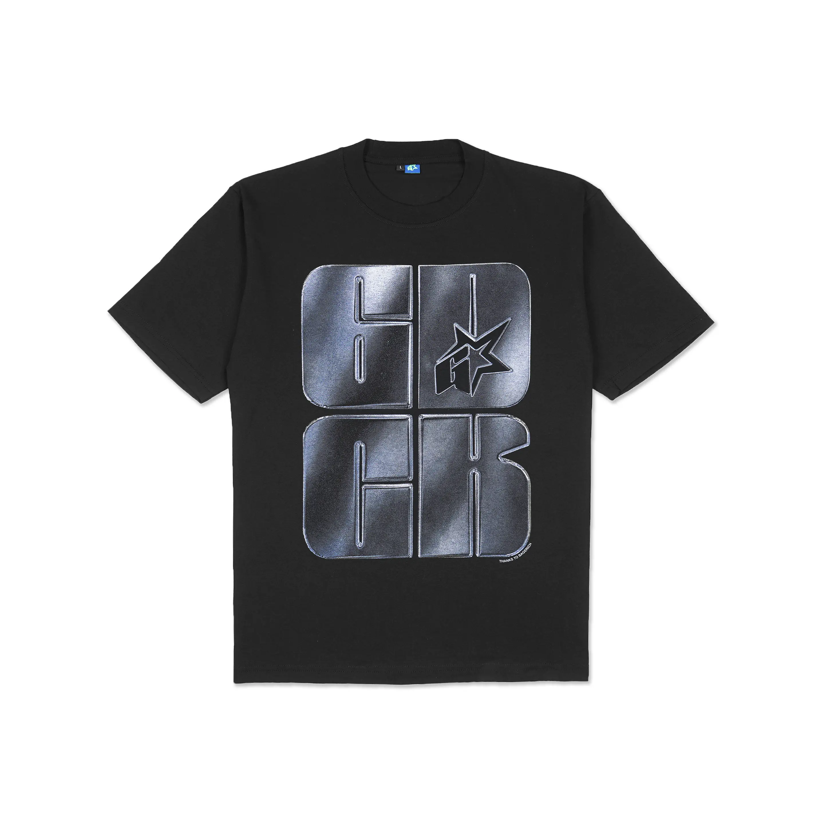 GDCK Tshirt Black BAGERICH /  Kaos Hitam Lengan Pendek / Baju Distro Katun / Oversize Tee