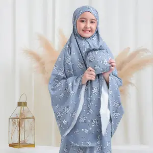 Mukena Iklima Anak Tanggung 6-15 Tahun Resleting Dagu Motif Bunga Cantik Terbaru