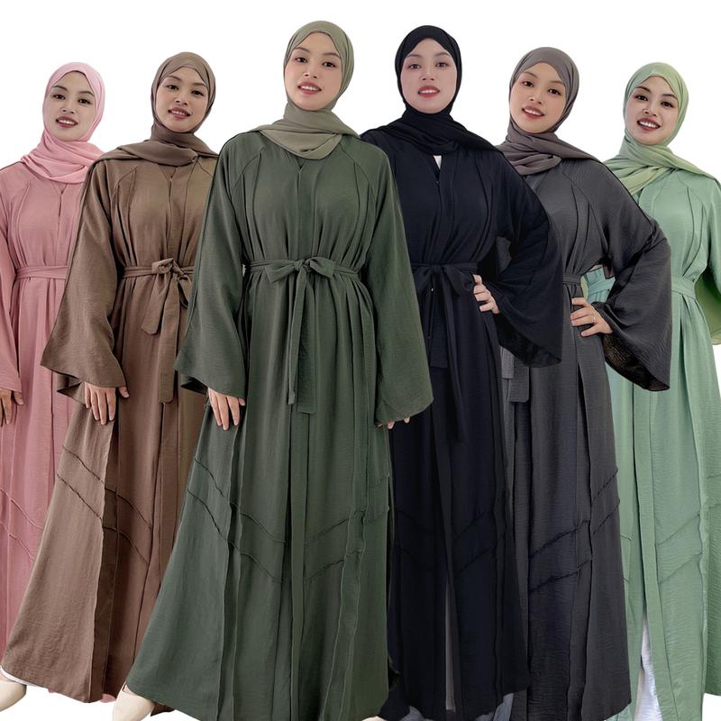 LR525 Solid color flowing long dress