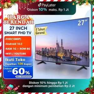 【Smart TV Animax 27 】Tanpa Packing Kayu Animax / Weyon 27 inch TV LED  Android 14.0 FHD Ready Televisi Lcd /netflix/ Google play HDMI garansi youtube