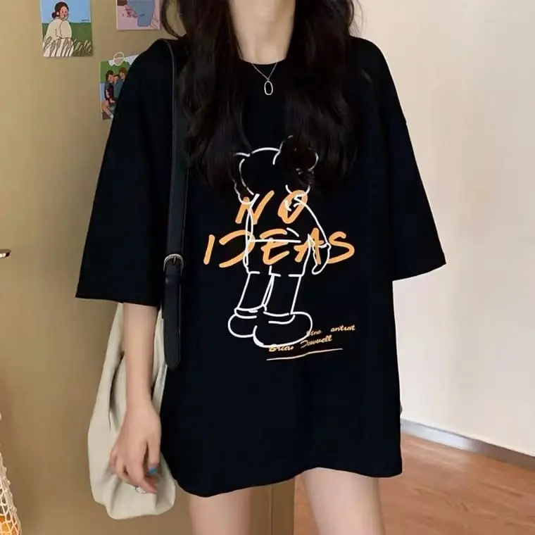 Kaos Oversize Wanita No Ideas  - CM Store - Atasan Lucu Baju Katun