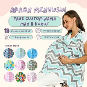 Apron Menyusui 2 Lapis Nursing Apron Cover Menyusui Nursing Cover Kelambu Stroller Cover Stroller Celemek Menyusui