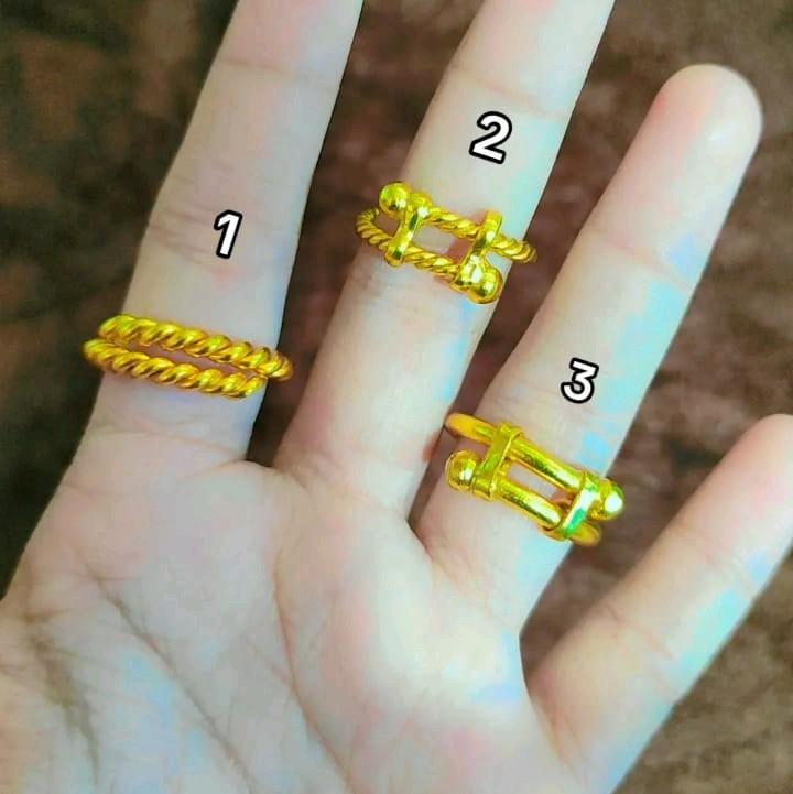 Cincin pintal Sepuhan Lapis Kristal Tahan Dipakai Harian 0