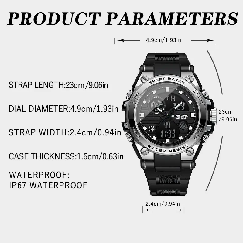 Fashion electronic watch 3c digital display waterproof luminous accurate timing watch 7