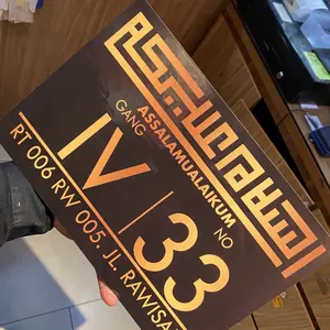 Plat Nomor Rumah Islami - Papan Nomer Rumah Assalamualaikum Dekorasi Rumah Minimalis