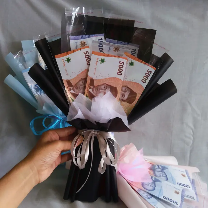 Buket Uang Kosongan 5 Lembar, 3 Lembar untuk Hadiah Wisuda dan Acara Lainnya 5