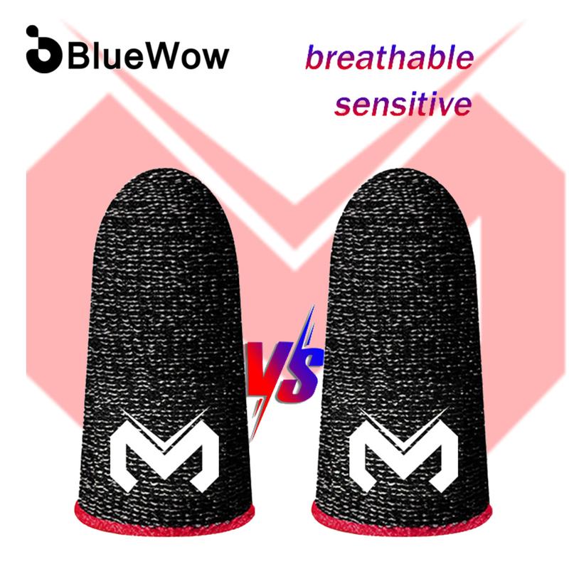 BlueWow - vỏ ngón tay bằng sợi bạc, bộ điều khiển trò chơi thoáng khí, đầu ngón tay, tay áo cho PUBG , màn hình cảm ứng Pro, găng tay ngón tay cái chơi game Mimo