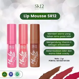 Lip mausse sr12 all variant - Cream. Rose Pink, sweet Brown - memberi warna yang tahan lama pada bibir