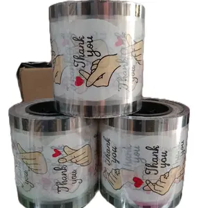 PLASTIK CUP SEALER LID CUP MOTIF THANK YOU -+ 1000 CUP