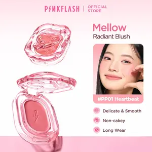 PINKFLASH Blush On Matte Shimmer Cheek Makeup -6 Colors Blush Compact PF-F20