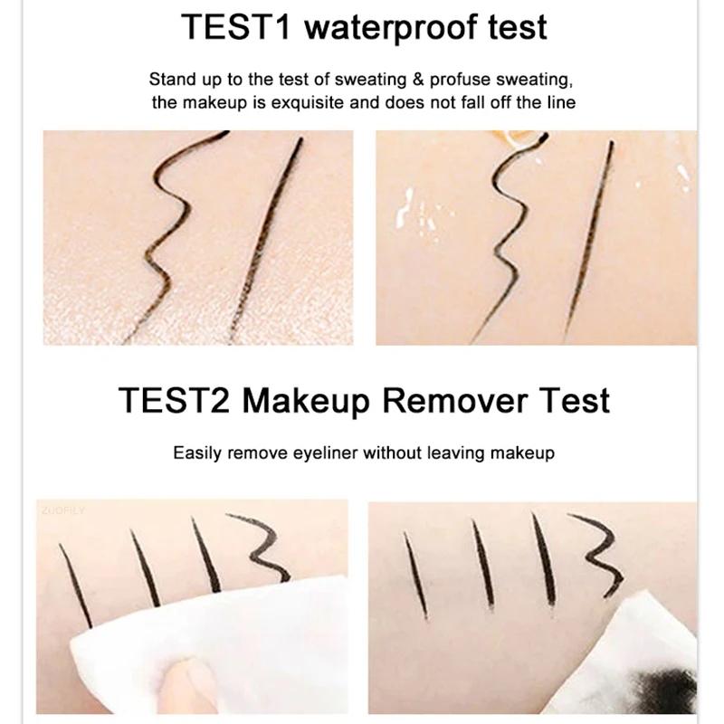 Product Introduction of 2 in1 Stamp Liquid Eyeliner Pencil Water Proof Fast Dry Double-ended Black Eye Liner Pen Make Up for Women Cosmetics 28