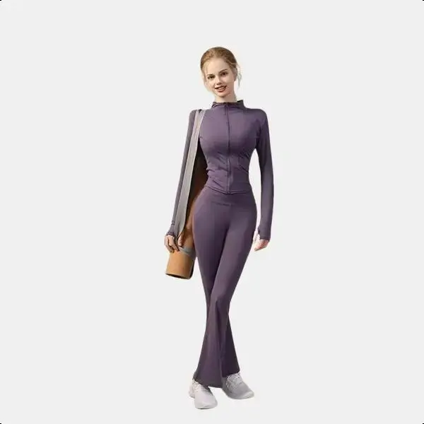 PAKAIAN YOGA HIGH QUALITY Jacket Zipper Hoodie Crop Top Wanita Kekinian Fashion Outfit Ootd Korean Style Model Terbaru Jaket Hoodie Crope Jiket Hudie Cewek Korea 6