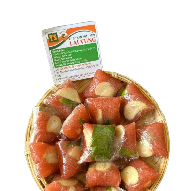  COMBO GIÁ SỈ GỒM NEM CHUA -160GR VÀ NEM BÌ THỊT 180GR   CÓ IN NSX VÀ HSD ĐẦY ĐỦ  - ĐẶC SẢN LAI VUNG ĐỒNG THÁP NGỪNG TẶNG MUỐI  