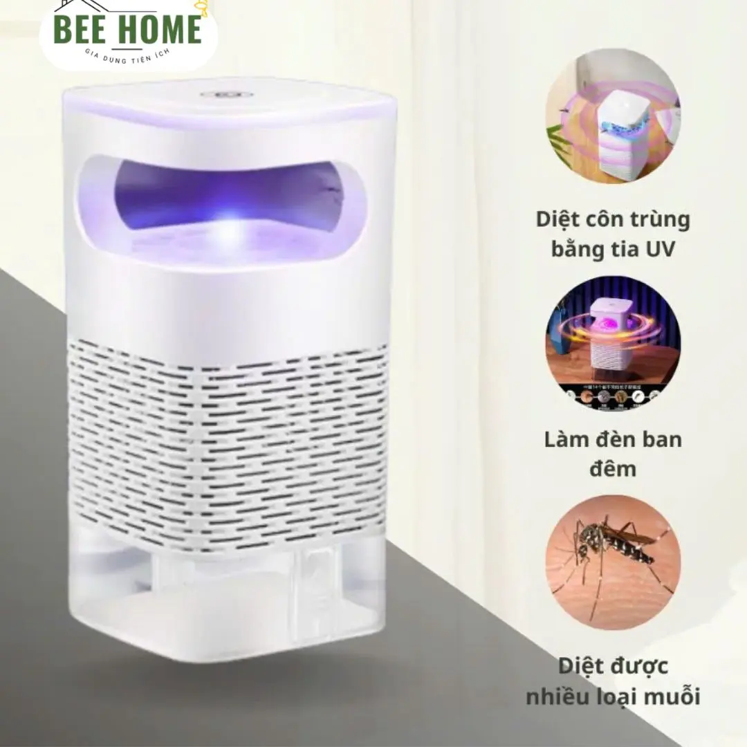 Đèn Bắt Muỗi Đế Trong, Đèn Bắt Côn Trùng Bằng Tia UV Cao Cấp