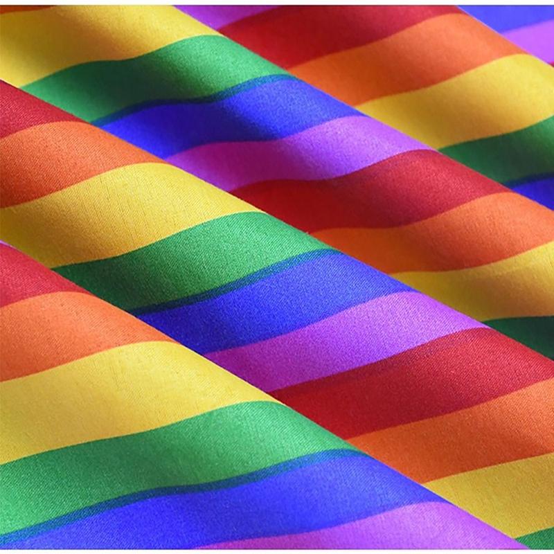 Trendy Pride Festival Pocket Square Scarf Rainbow Colorful Headband Wristband Lesbian 5