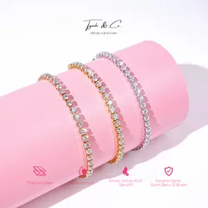 Tymbi&Co - Diana Adjustable Bracelet | Gelang Serut Permata Anti Karat BELI 3 GRATIS 1 GIFT (BELI 3 GRATIS 1) (BELI 3 GRATIS 1 GIFT)