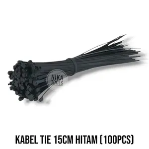 Kabel Tis 15 cm 150 mm Cable Ties Tie Nylon Nilon HITAM 100 pcs