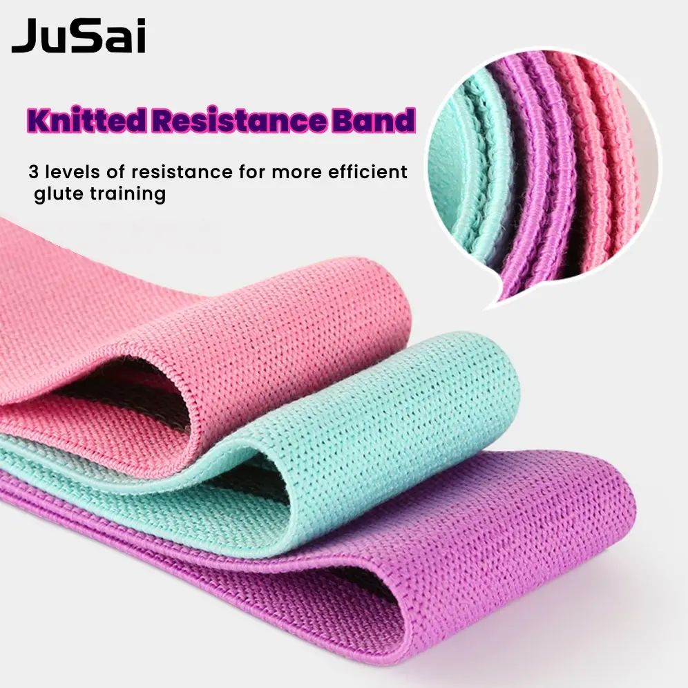 (3pc/pack) JUSAI, Long Resistance Band Set for Stretching Legs Exercise Gym Workout Yoga Pilates Fitness Sports resistance  band