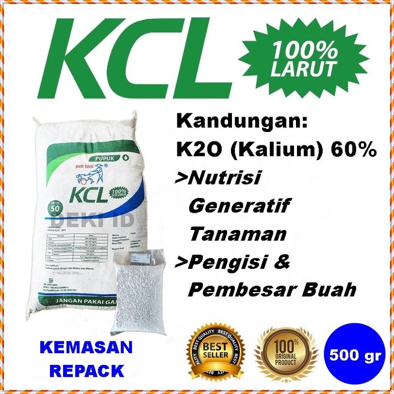 KCL Putih Pak Tani 500 gr Repack Pupuk Kalium Tinggi Tanaman Buah Bunga Sayur 0