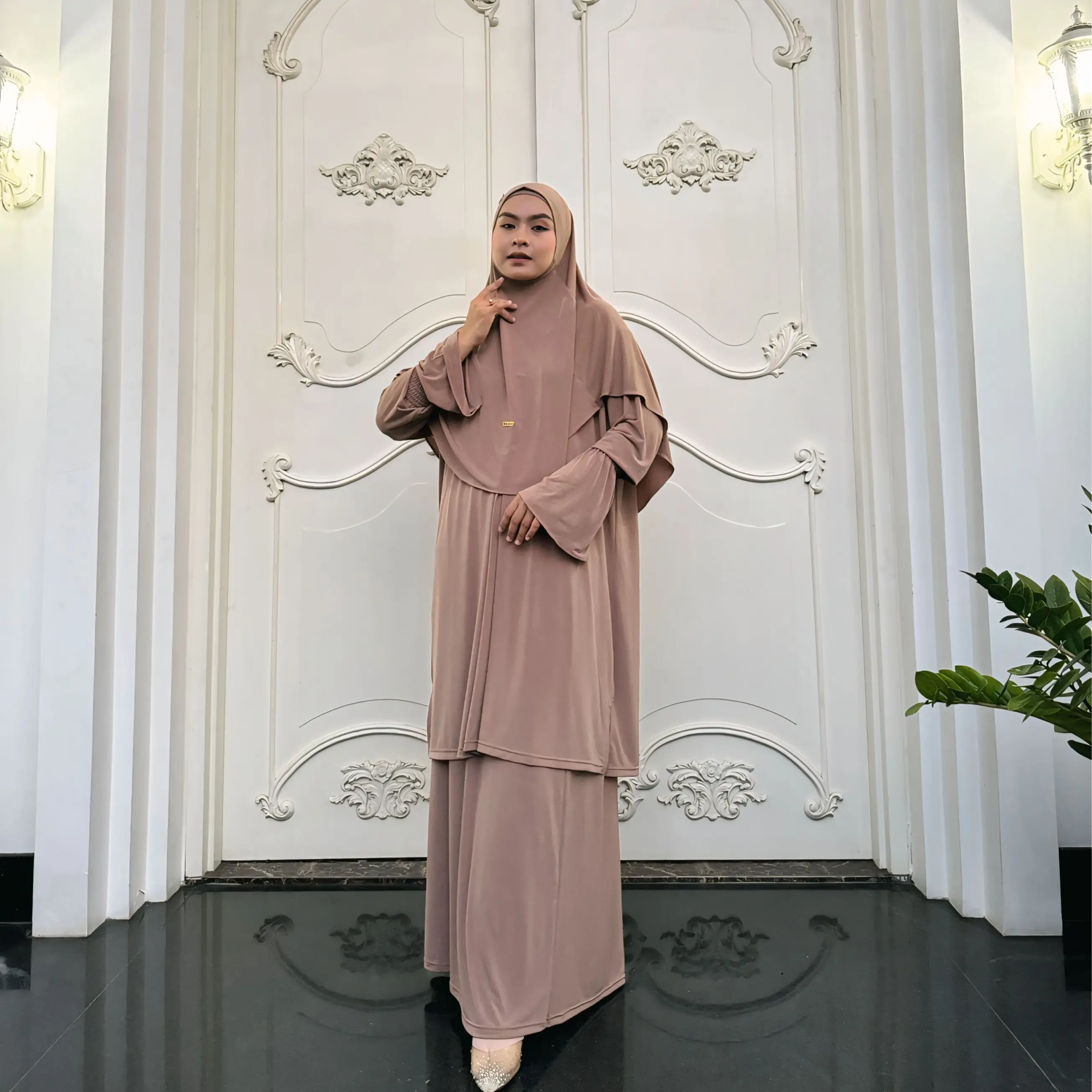 SYAR'I MARWAH SETELAN ROK By Museza: Bahan Jersey Korea
