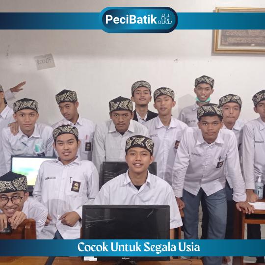 Peci Batik Jogja - Peci Batik Motif Untu Walang Biru - Tersedia Ukuran Anak Sampai Dewasa - Penunjang Ibadah dan Kegiatan Sehari-hari - Spesial Sambut Ramadhan dan Hari Raya Idul Fitri - Busana Muslim Kekinian - Peci Batik Masjid Jogokariyan 7