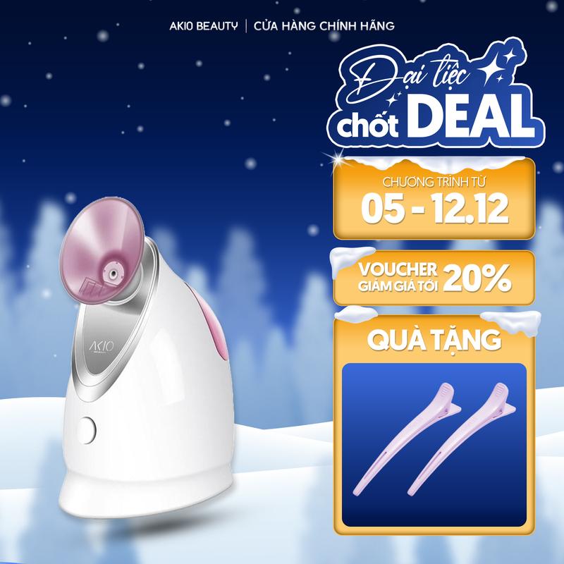 Máy xông hơi mặt cao cấp AKIO dưỡng ẩm da mặt làm sạch lỗ chân lông