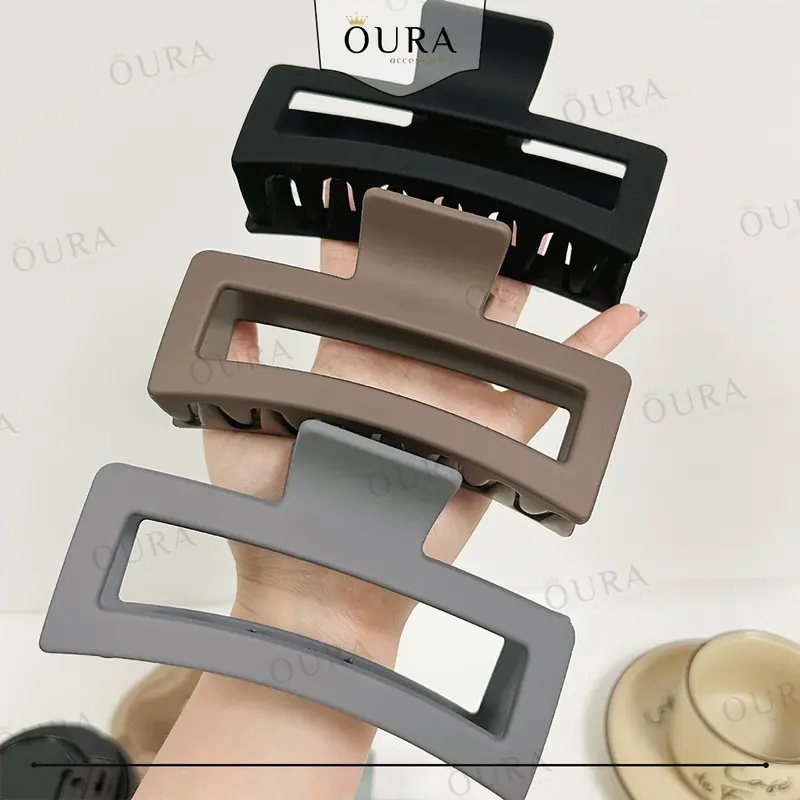 Jepitan Rambut Korea Dewasa 9 CM Warna DOFF Jepit Salon Model Kotak Jedai Korea Aesthetic 3