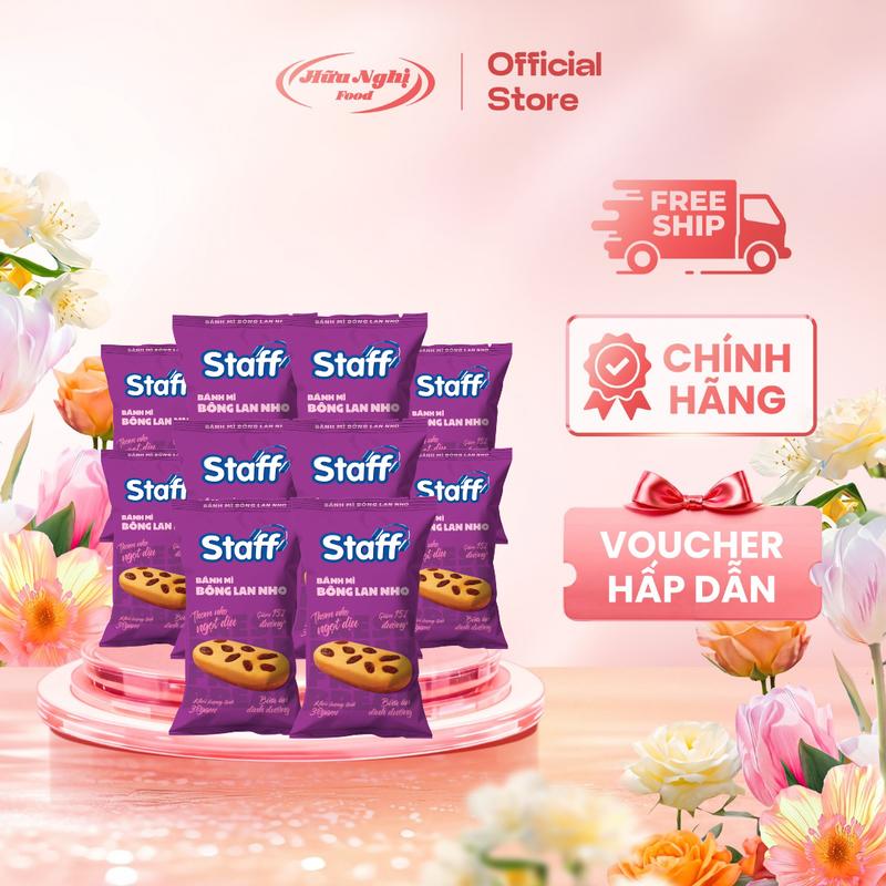 COMBO 10 Bánh Staff Bông Lan Nho 38g Thơm Mềm