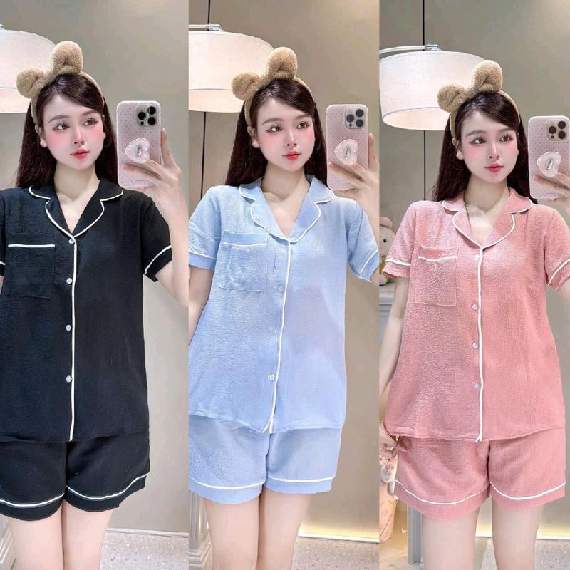 Sét bộ pyjama, đùi xốp vét, chất đũi xốp mềm mát