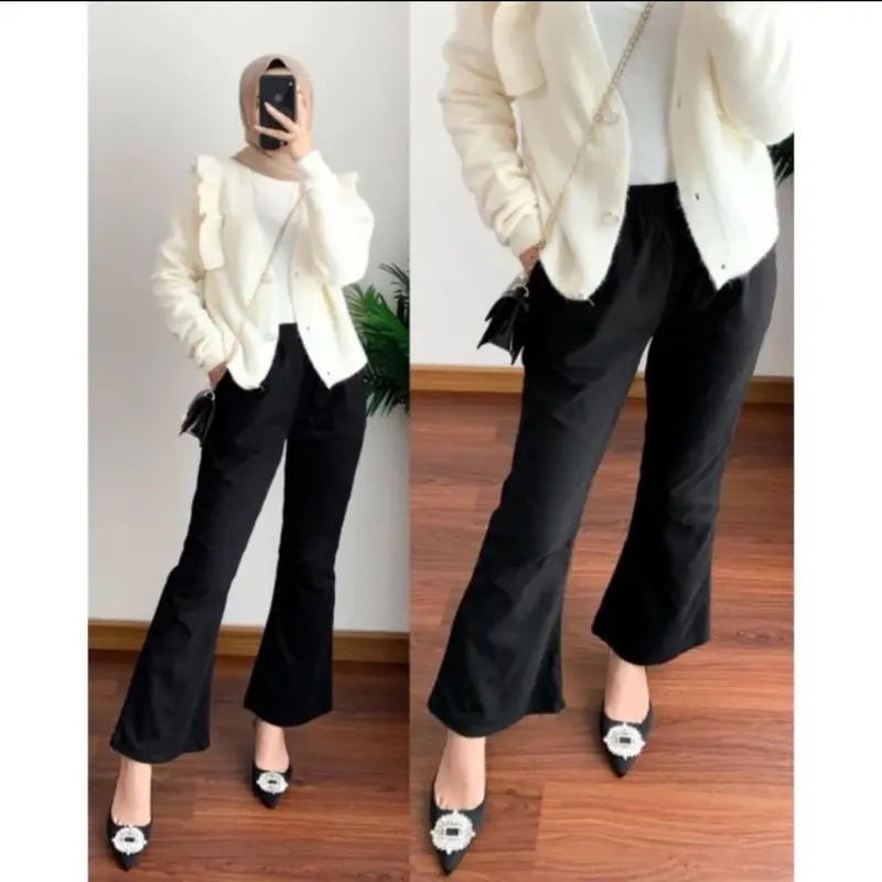 Celana Cutbray Basic Katun Twil Combad Strecth 2