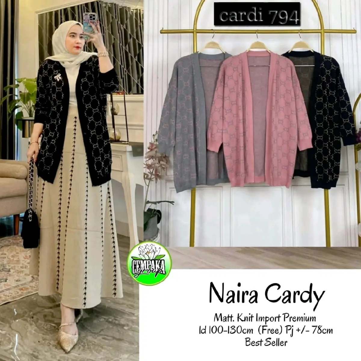 cardigan rajut import motif terbaru/sweater rajut import halus adem dan nyaman Baju Outer Atasan Knitwear Kardigan Oversize Panjang