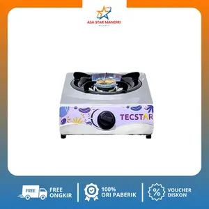 TECSTAR Kompor Gas 1 Tungku Stainless TS-322 SS Dan Teflon TG-388 CSA