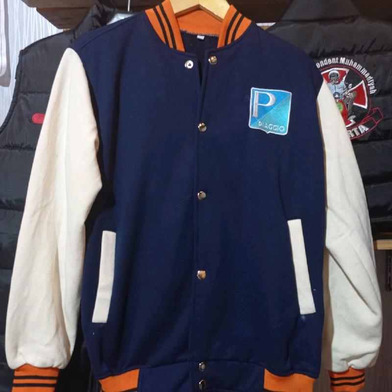 Jaket Varsity Vespa unisex Limited Edition Baseball fleece 4