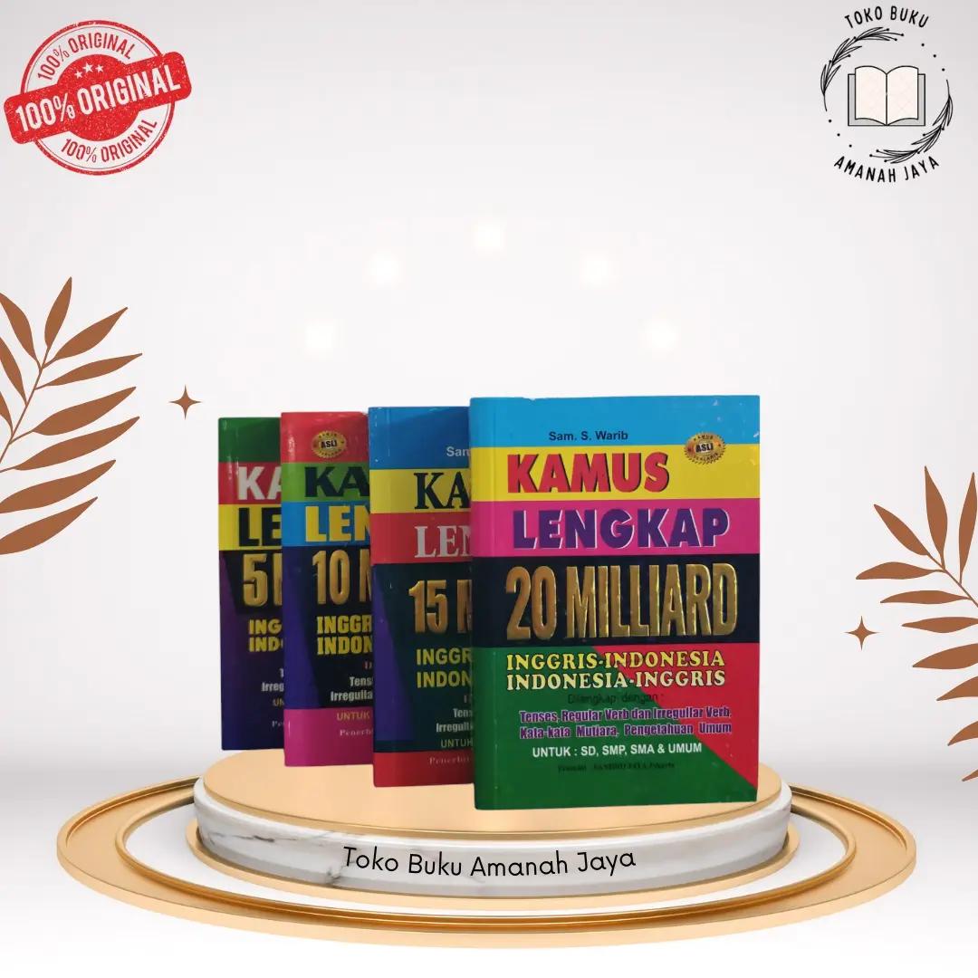 Kamus Lengkap Bahasa Inggris-Indonesia 5-20 Milliard Ukuran Kecil Kertas CD