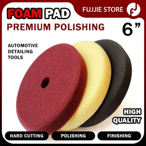 Original Foam Pad 6" High Quality Busa Poles 6 Inch Velcro untuk Mesin Poles Mobil Motor Otomotif Car Detailing Polishing