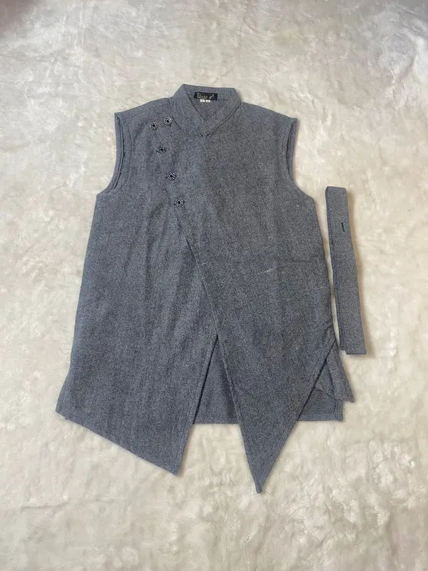 Vest Rompi Tanpa Lengan Motif Simple 1130 By Mihalul  Abrar - rompi - pria - keren - Atasan - Casual Abu 1