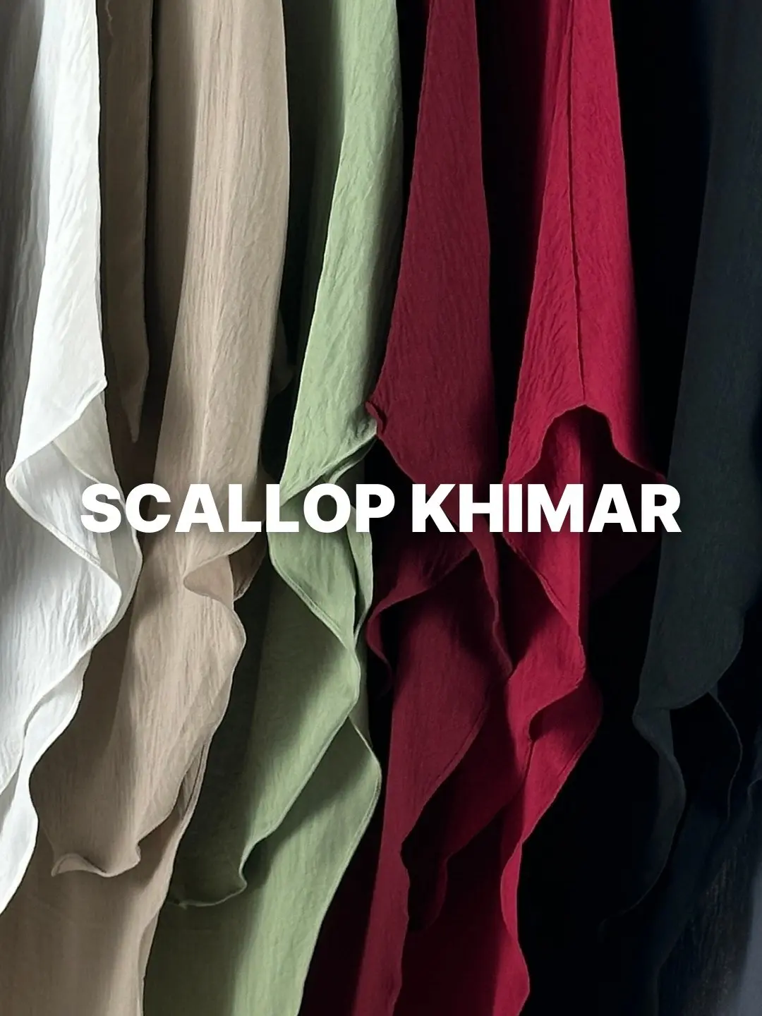 One Layer Scallop Khimar Crinkle