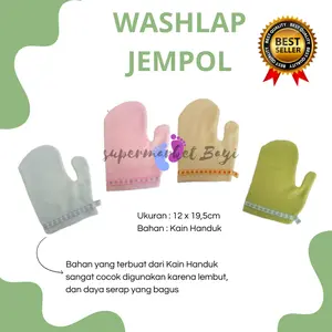 WASHLAP MANDI BAYI TANGAN / JEMPOL 690110 / Waslap Jari Bayi dan Washlap Kotak / WASLAP Model Selajari washlap tangan sablon cotton handuk bayi SNI