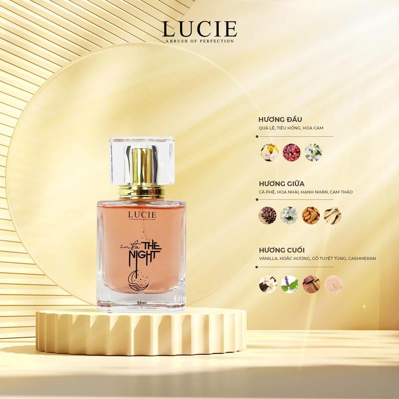 LUCIE Perfume- Nước hoa Nữ Into The Night mùi Thơm Phấn, Ngọt Ngào Sang Trọng, lưu hương dài lâu