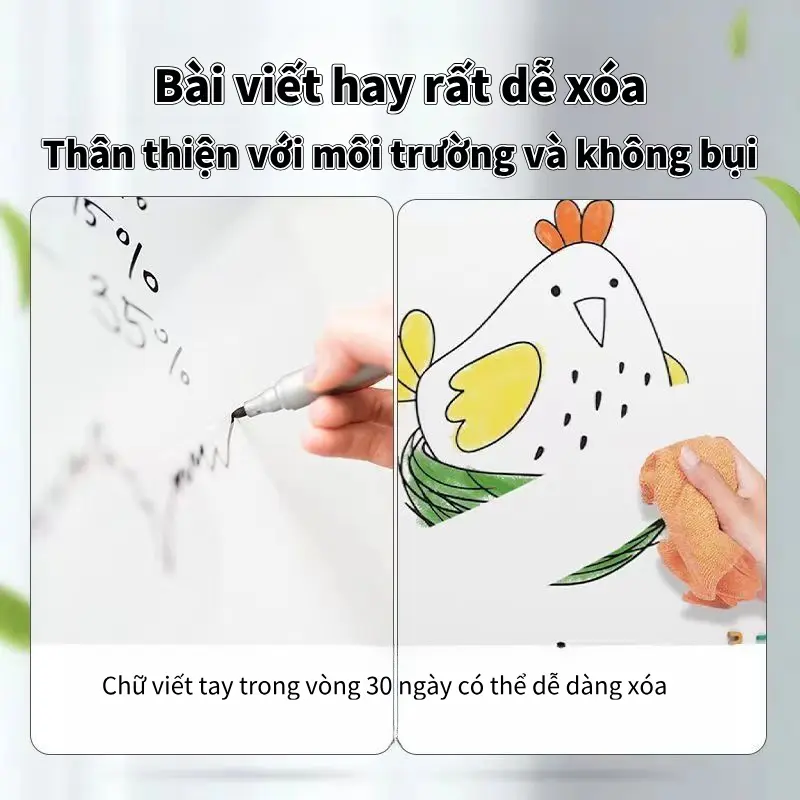 Miếng Dán Tường Bảng Trắng Tĩnh Điện, Có Thể Tháo Rời Và Xóa Được, Viết Không Làm Tổn Thương Tường, Thích Hợp Cho Gia Đình, Phòng Trẻ Em Và Phòng Ngủ, Bảng Viết Vẽ Graffiti 2