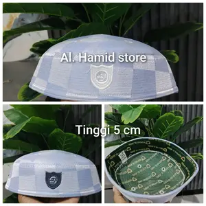 peci malaysia putih AI Amin Peci Malaysia A5 Catur Original Putih Santri Muslim Motif Kopiah Haji Tinggi 6cm Kualitas Tinggi Desain Elegan dan Trendi Bahan Kain Sutra Mengkilap Kopiah