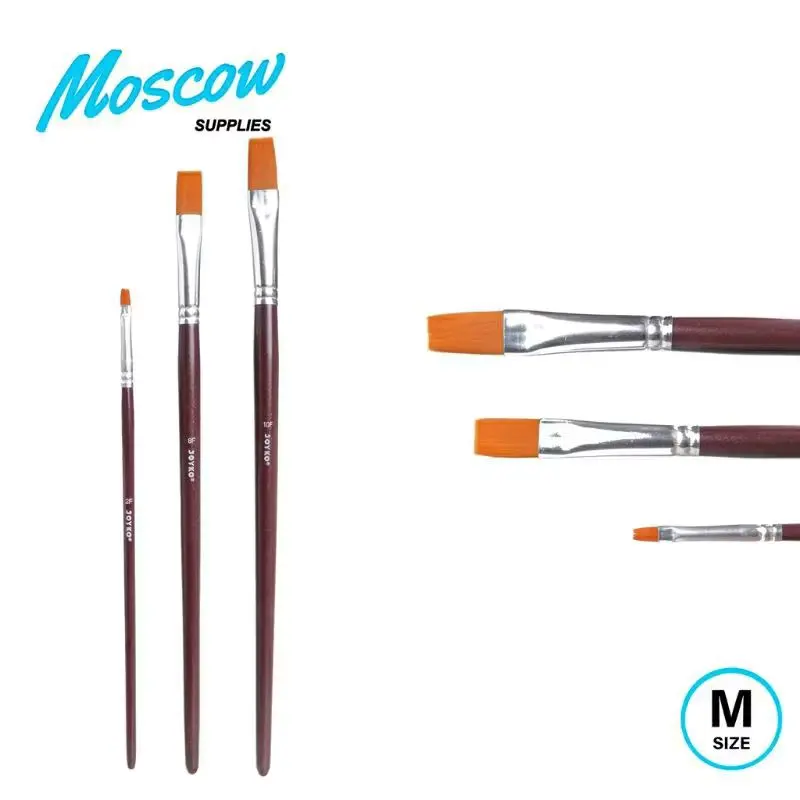 Kuas Lukis Flat set isi 3pcs 2