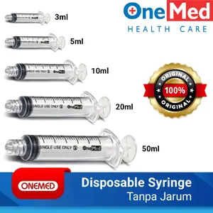 Spuit Non Jarum/Disposable Syringe Non Jarum ONEMED 3ml,5ml,10ml,20ml,50ml