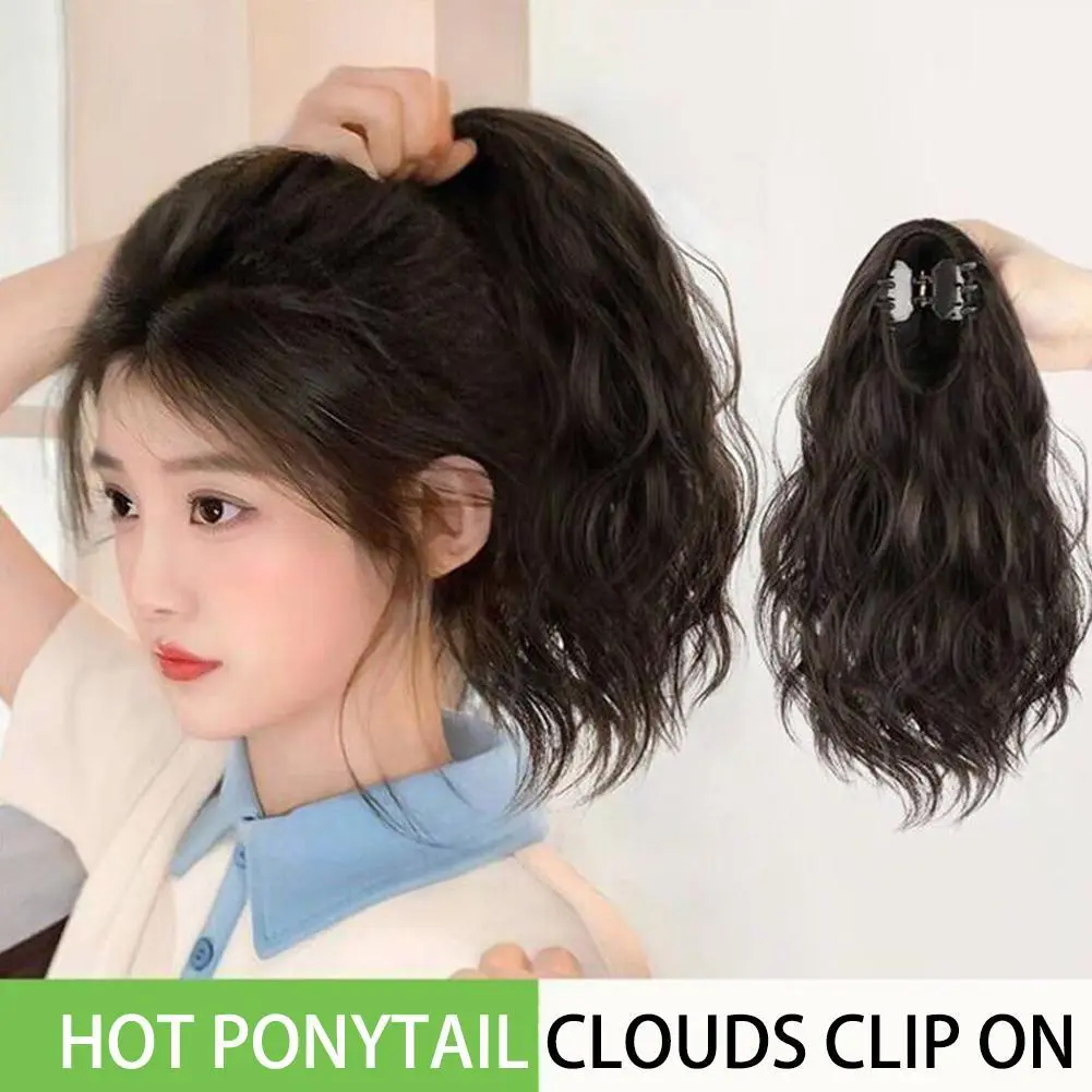 Tóc Giả Gợn Sóng 25Cm / 40Cm, Kẹp Tóc Càng Cua, Tóc Nối Đuôi Ngựa, Kẹp Tóc, Tóc Giả Đám Mây Y5N6