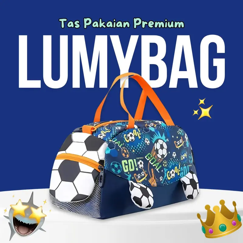 [RA.ID] LumyBag - Tas Pakaian Untuk Travelling Anak Bahan Premium Anti Air Motif Karakter Dinosaurus Unicorn 5