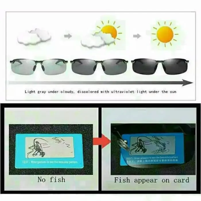 Kacamata Polarized Photochromic Pria Kacamata Anti Silau Siang Malam 1
