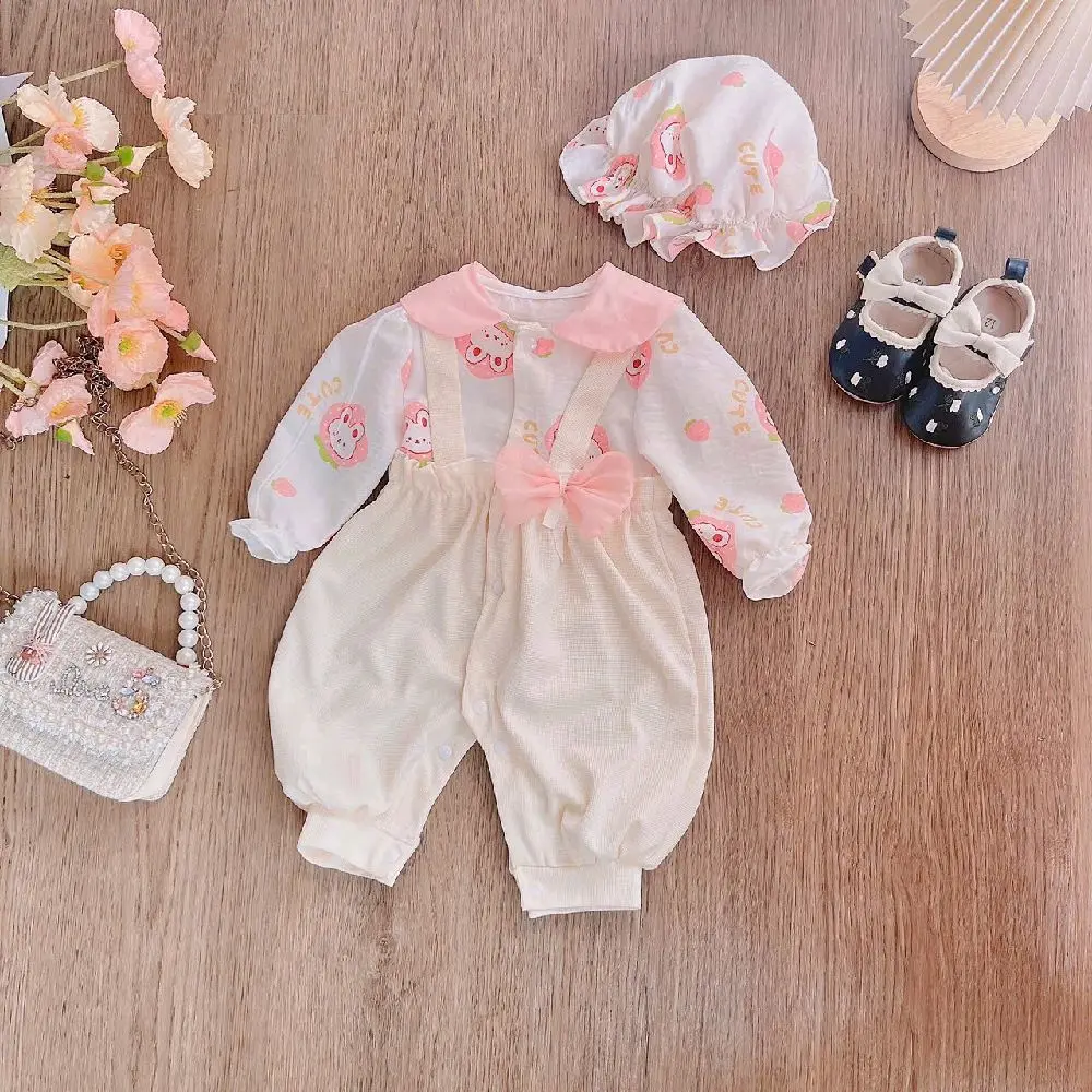 bodysuite  tổ ong dài thân bé gái dễ thương + mũ Su Shop- body thiết kế sinh nhật thôi nôi cho bé set cho bé sơsinh bososinh quanao tresosinh Len body  betrai begai