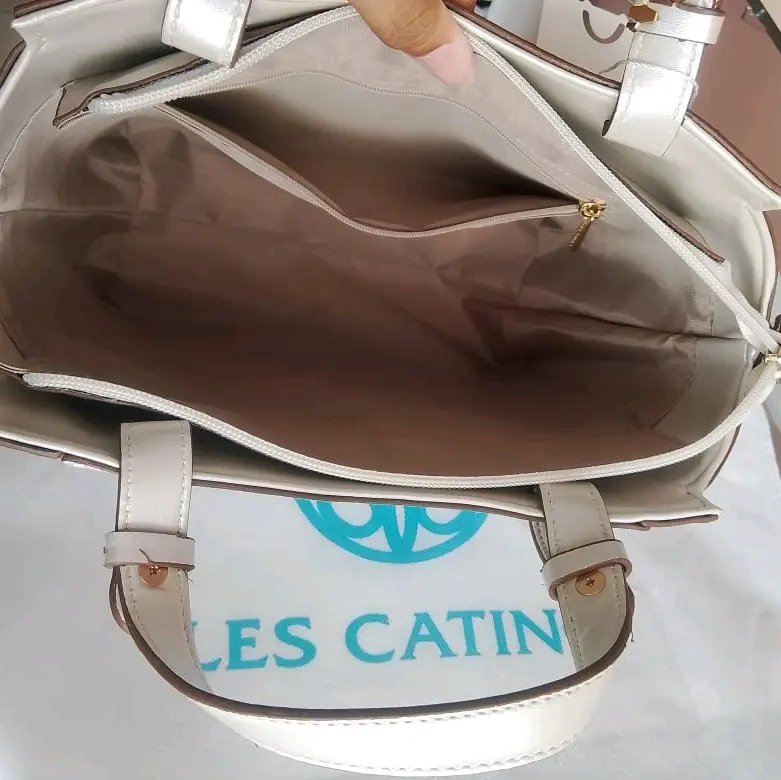 TAS wanita LES CATINO Odelia Round Sqr Satchel Mgrm 3